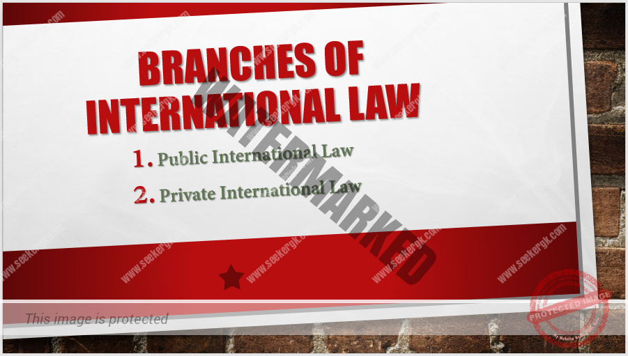 Branches of International law: Public and Private international law ...